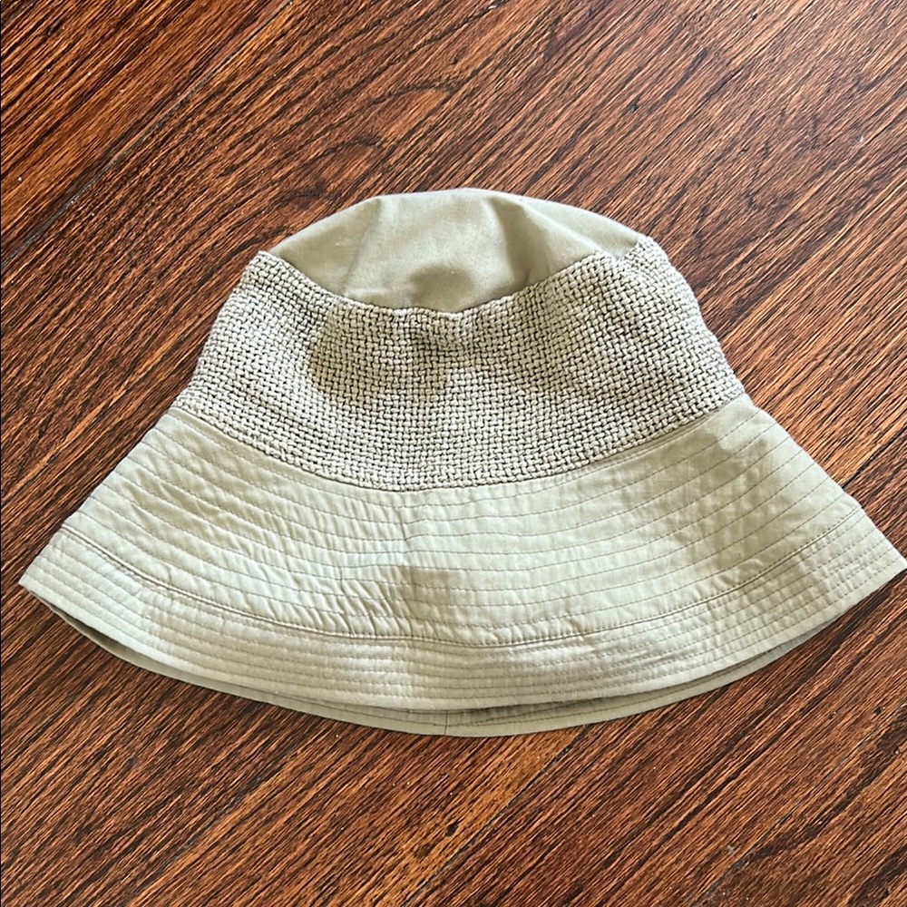 Green Cotton Two-Texture Bucket Hat